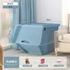 Caja de Almacenamiento de Juguetes para Uso Doméstico, Caja de Almacenamiento con Tapa abatible y Apertura Frontal con Forma de Hipopótamo, Caja Organizadora para Libros Ilustrados Infantiles, Bocadillos y Ropa