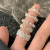 Anillo Corona de Encaje 1925 para Mujer Plata de Ley S925 de Alta Gama Diseño de Nicho Estilo K Anillo de Plata con Circonita
