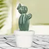 Cactus Artificial Estilo Nórdico Cerámica Creativo Decoración del Hogar Pequeño Adorno Cubierta para Botón de Descarga del Inodoro Cubierta Decorativa para Agujero de Tornillo