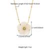 Nuevo collar de perlas de acero inoxidable con forma de flor de concha para mujer, chapado en oro, cadena de perlas de alta calidad, collar transfronterizo
