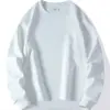 Trendy Men's Autumn and Winter Sweatshirt American Round Neck Pullover Loose Casual Japanese Style Solid Color Fleece Thick Versatile T-Shirt