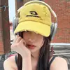 Boné de Baseball Rasgado Estilo Coreano Verão Novo Masculino e Feminino Rua Hip-Hop Chapéu com Letra g Mostrando o Rosto Boné de Pato Pequeno Bordado
