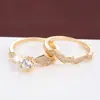 Anillo de circón con forma de diamante geométrico, moderno y dulce, simple y versátil, exquisito juego de regalo para mujer, venta al por mayor de joyería