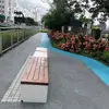 Banco de lazer pré-fabricado de cimento, cadeira externa de terrazzo, banco para pátio de acampamento, assento de descanso para paisagismo de jardim