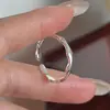 Anillo Combinado Retro de Diseño de Nicho Estilo Coreano de Plata de Ley S925 Anillo de Moda Coreana Venta al por Mayor