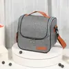 Bolsa de almuerzo portátil de gran capacidad transfronteriza, papel de aluminio engrosado, bolsa de almuerzo de conservación fría y fresca de larga duración, bolsa aislante para lonchera cruzada