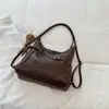Bolsa Tote Retro de Grande Capacidade para o Trabalho Feminina 2026 Outono Inicial Nova Bolsa Casual de Ombro Único Transversal Bolsa Relaxada de Ombro Duplo
