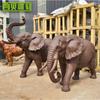 Escultura de Elefante de Bronce Cuadrada Grande Adorno de Animal de Metal para Jardín Venta de Fábrica Elefante Animal de Bronce Fundido