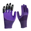 Guantes de jardinería transfronterizos para cultivar verduras, guantes protectores para trabajos agrícolas, plantas en maceta, cavar tierra, resistentes al desgaste, con garras, guantes de protección laboral