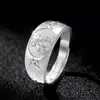 Anel Masculino em Prata Esterlina S925 Anel da Fortuna Masculino Anel Largo Presente de Aniversário Dia dos Pais para Namorado e Marido