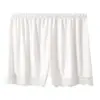 Shorts de seguridad sueltos con ribete de encaje para mujer, primavera y verano, anti-exposición, seda de hielo, transpirables, de cintura media, dobladillo que no se enrolla, shorts de capa base