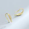 Pendientes de plata de ley S925 con cuatro diamantes, estilo japonés y coreano, elegantes, chapados en oro, para mujer.
