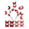 Diadema de mariposa de simulación transfronteriza actuación pasarela escenario tocado exagerado niños diadema de hada Mori fiesta Guirnalda
