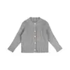 Ropa Infantil Nuomi Wanzi 2026 Otoño Nuevos Tops Infantiles Estilo Coreano Versátil Cárdigan Suéter de Punto Acanalado Venta al por Mayor
