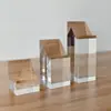 Soporte de Exhibición en Forma de Gancho con Superficie Inclinada Antideslizante y Base Acrílica, Exhibición de Museo con Ranura en V Mecánica Transparente