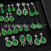 Brincos Banhados a Prata com Agulhas de Prata 925, Calcedônia Verde Tipo Gelo, Brincos de Pedra Ágata Verde Jade de Nicho, Atacado
