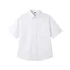 2026 Nueva Camisa Casual de Manga Corta para Hombre Color Sólido Simple Holgada Talla Grande Camisa con Cuello Top para Hombre