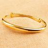 Pulseira Feminina Nova da Moda Push-Pull com Mosquitinho, Cobre Banhado a Ouro, Brilhante, Simples e Elegante, Imitação de Ouro, Pulseira de Flor de Carro