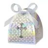 Caja de dulces para boda cortada con láser estilo europeo, caja de papel blanca con diseño de cruz hueca, caja de regalo para bautizo y comunión, en stock