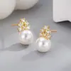 Pendientes de Perla Yinzhen para Mujer Pendientes de Plata de Ley S925 Modernos Elegantes Versátiles Exquisitos Diseño de Nicho Pendientes de Gama Alta