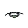 Pulseira Naruto Sharingan Unissex Trançada Acessórios Periféricos de Anime Estilo Casal Pingente Substituível