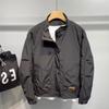 Chaqueta de cuello vertical para hombre, estilo coreano, de moda, de color sólido, informal, de marca, combina con todo, ajustada, para trabajo, primavera y otoño.