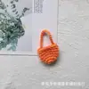 Nuevo colgante de bolso con gancho de mano, mini canasta pequeña, bolso cruzado tejido a mano, accesorios para ropa de muñeca DIY
