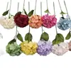 Atacado Hortênsia Simulada Flores Artificiais Casamento Flores Artificiais Vermelho Amarelo Roxo Hortênsia Única Flores Artificiais