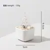 Vidraria Zibo transfronteiriça, planta em vaso de árvore de Natal sólida com acabamento escovado, artesanato em vidro, ornamento criativo de mesa, atacado