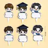 Temporada de Graduación 2025 Tarjeta de Nombre Escrita a Mano Decoración para Pastel Bendición de Clase en Blanco Accesorios de Enchufe de Birrete