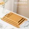 Bandeja para Juego de Té de Bambú Plato de Almacenamiento para Tazas de Agua Domésticas Plato de Servicio Rectangular Especial de Madera para Restaurante Plato para Frutas y Cena