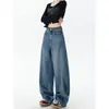 Jeans Vintage Azules de Pierna Ancha Scimitar para Mujer, Novedad Primavera 2026 Pantalones de Tiro Alto Sueltos Rectos Adelgazantes