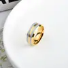Anillo de Cerámica Ancho de Moda Simple Japonés y Coreano Acero de Titanio Negro Dorado Estilo Frío Ins Tendencia Diseño de Nicho Anillo de Pareja