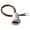 Conector hembra impermeable TYPE-C2P con cables de soldadura, tipo redondo moldeado por inyección con terminales de cable, interfaz de carga dedicada para dispositivos electrónicos 2P