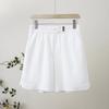 Shorts de Algodón Puro de Cintura Alta para Mujer Verano Delgados Pierna Recta Pantalones para Mujeres de Mediana Edad Sueltos Adelgazantes Versátiles Casuales Ropa Exterior Shorts Calientes de Moda