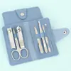 Set de 16 Piezas de Cortauñas Verde Matcha para Uso en Casa, Cortauñas, Set de Tijeras para Uñas, Herramientas de Belleza para Manicura y Pedicura
