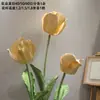 Flores de Tulipán Artificiales Grandes Hechas de Eva, Impermeables para Decoración de Escenas Exteriores, Flores Falsas para Exhibición en Centros Comerciales, Flores Artificiales de Eva