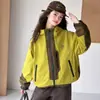 Ropa infantil para niñas 2026 otoño nuevo abrigo, chaqueta con capucha versátil y elegante de bloques de color casual para niñas pequeñas