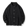 2022 Outono Comércio Exterior Novo Masculino Cor Sólida Jaqueta Workwear Juventude Masculina Casual Jaqueta de Bolso Grande Solta