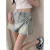 Calça Saia Jeans de Cintura Alta Plus Size para Mulheres Verão 2025 Novo Slimming Look para Gordinhas Perna Larga Sexy Slim Saia Evasê