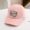 Chapéu de Sol com Letra King Baby Tendência Boné de Beisebol de Rua Personalizado Estilo Japonês e Coreano Respirável Boné de Beisebol Infantil Atacado