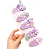 Accesorios para el cabello para niños Horquilla rota de dibujos animados para niña Horquilla con flequillo para niña linda Horquilla con clip para la parte posterior de la cabeza para niña Tocados
