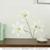 Flor de Lirio Artificial Impresa en 3D de 3 Cabezas Leyouyi para Proyecto de Boda en Casa Diseño de Exhibición de Flores de Piso Florero Venta al por Mayor