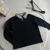 Camiseta Masculina Manga Longa Gola Polo Splicing Pied-de-Poule Estilo Old Money Blusão Curto Cleanfit Anti-Amassar Air Layer