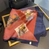 2025 Verano Más Vendido Delgado Versátil Protección Solar Bufanda Cuadrada Pequeña Elegante para Mujer Estampado de Seda Reductora de Edad Chal Pequeño Venta al por Mayor
