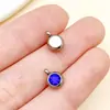 Colgante de Acero Inoxidable Redondo Color Acero de 6 mm con Agujero Vertical Doce Estrellas Color Doce Colores Recubrimiento al Vacío Electroplateado Accesorios para Joyería DIY