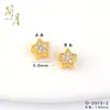 Pingente de Estrela de Cinco Pontas Cravejado com Diamantes em Cobre Banhado a Ouro 24K Ouro Antigo com Areia Contas Espaçadoras para Joias DIY Caractere da Fortuna Flor de Pessegueiro Pulseira Colar