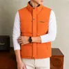 Chaleco de algodón para hombre, colección otoño/invierno 2026, cuello alto, diseño con cierre de cremallera, acolchado y engrosado para abrigar, adecuado para hombres jóvenes y de mediana edad, estilo business casual, prenda exterior sin mangas