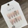 Unhas postiças podem ser levadas com a unha de diamante flash Moonlight White para usar uma mão de unhas postiças removíveis para usar um atacado