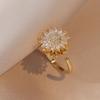 Anillo para mujer micro-incrustado giratorio circonita temperamento temperamento frío Han Bai diamante completo redondo geométrico anillo joyería al por mayor
